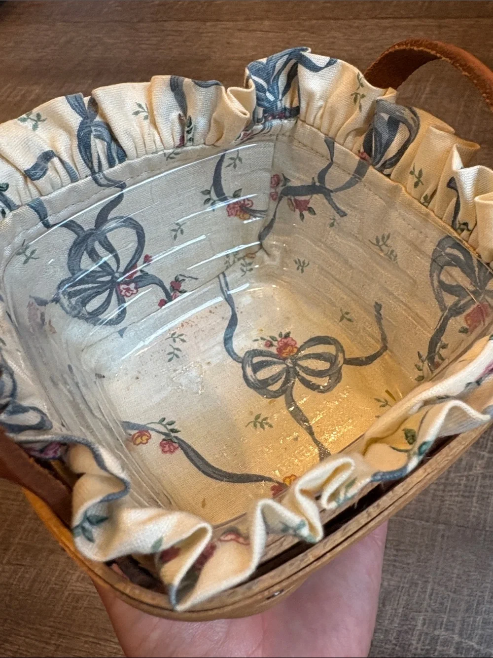 Longaberger Booking Basket & Sweet Basil Basket Herb Garden Fabric & Protectors